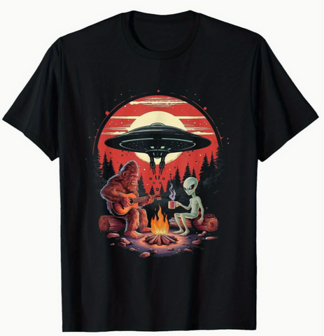 Vintage Style Sasquatch Alien T-Shirt