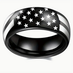 Patriotic American Flag Stainless Steel Ring