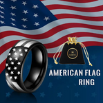 Patriotic American Flag Stainless Steel Ring