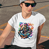 Psychedelic Cigar Smoking Skeleton T-Shirt