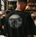 Dark Moon Black and White Sasquatch T-Shirt