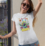 Psychedelic Groovy Peace Sign with Flowers T-Shirts