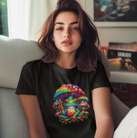 Psychedelic Frog and Toad Stool T-Shirt