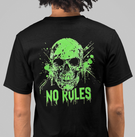 Neon No Rules Skull T-Shirt