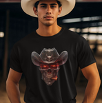 Cigar Smoking Cowboy Skull T-Shirt