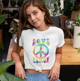 Neon Psychedelic Love Peace Sign T-Shirt