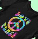 Neon Psychedelic Love Peace Sign T-Shirt