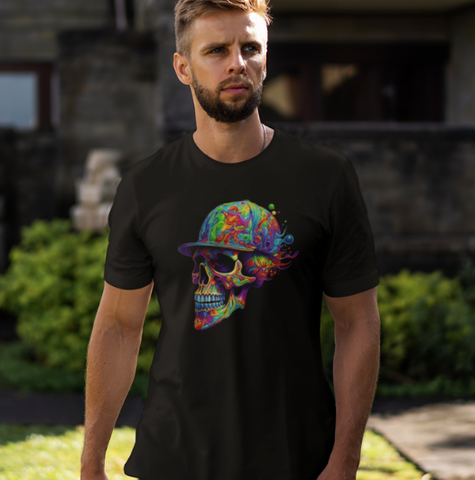 Psychedelic HipHop Skull T-Shirt