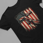 Distressed Cross and Flag T-Shirt