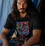 Psychedelic Cigar Smoking Skeleton T-Shirt