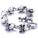 Stainless Steel Skeleton Skull Bracelet