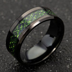 Carbon Celtic Dragon Tungsten Carbide Ring