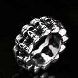 Hammered Skull Ring