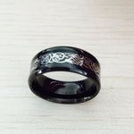 Black Carbon & Stainless Steel Ring