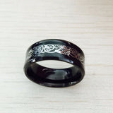 Black Carbon & Stainless Steel Ring