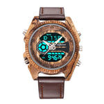 Vintage Natural Wood Digital Watch