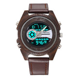 Vintage Natural Wood Digital Watch