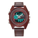 Vintage Natural Wood Digital Watch