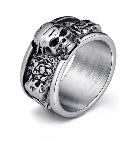 Skull Band Ring