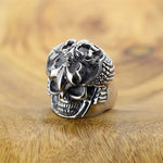 Sterling Silver Death Skull Ring