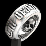 Til Death Recessed Skull Ring