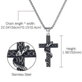 Snake Cross Necklace