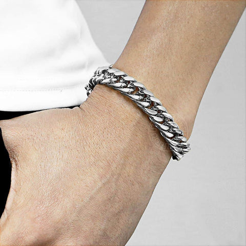 Stainless Steel Double Curb Link Bracelet