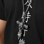 Antiqued Skull & Cross Pendant In 925 Silver