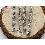 Retro Skull Necklace or Bracelet In 925 Silver