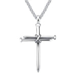 Stainless Steel Nail Cross Necklace