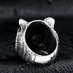 Domineering Tiger Ring In Sterling Silver