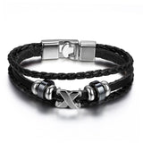 Braided Leather & Stainless Bracelet