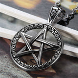 Pentagram & Chain Stainless Steel Necklace