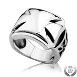 Classic Crusader Cross Ring in Sterling Silver