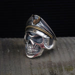 World War II Skull Officer Ring In Sterling Silver