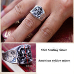 US Army Soldier Ring In Sterling Silver