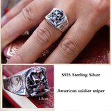 US Army Soldier Ring In Sterling Silver