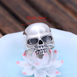 Traditional Sterling Silver Half Skull Ring