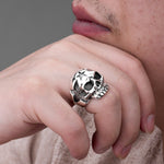 Star Skull Ring In Sterling Silver