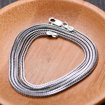 925 Silver Headset and Snake Chain Necklace