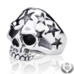 Star Skull Ring In Sterling Silver