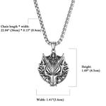 Wolf Head Pendant Necklace