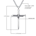 Stainless Steel Nail Cross Necklace