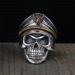 World War II Skull Officer Ring In Sterling Silver