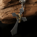 Vintage Cross & Snake Chain In Sterling