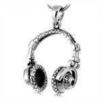 925 Silver Headset and Snake Chain Necklace