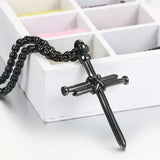 Stainless Steel Nail Cross Necklace