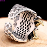 Dragon Head Ring in Sterling Silver