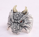 Dragon Head Ring in Sterling Silver