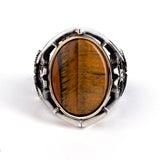 Artisan Sterling Silver Empire Ring with Tigers Eye